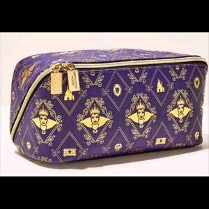 BBW Disney Villains Evil Queen Cosmetic Bag, Purple and Gold, NWT